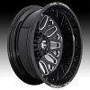 Fuel FF19D Gloss Black Milled Forged Dually Custom Truck Wheels 5